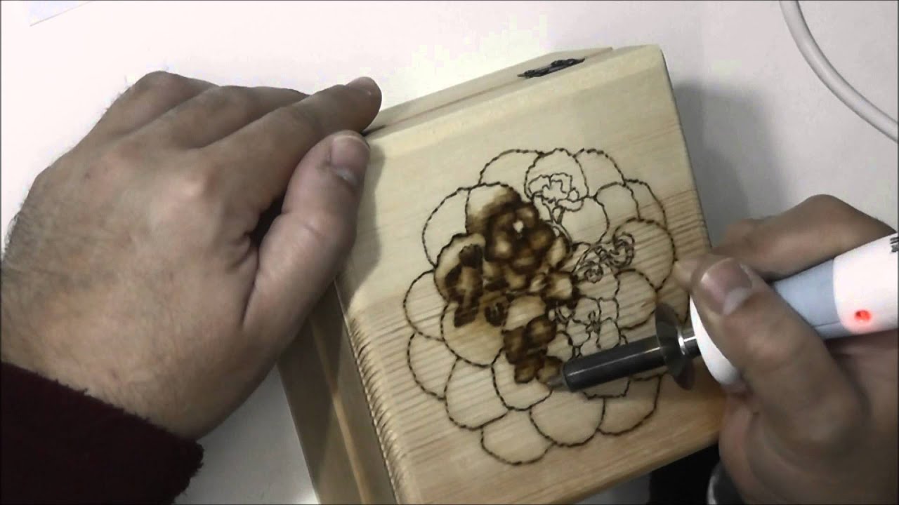 Pyrography (woodburning) project 06 - YouTube