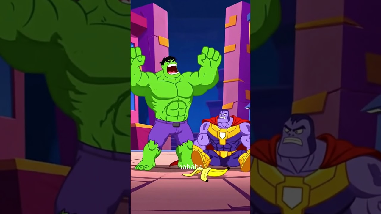 “Hulk vs Thanos 😂 | Funniest Brave Fight Ever! | Marvel Animation Shorts”