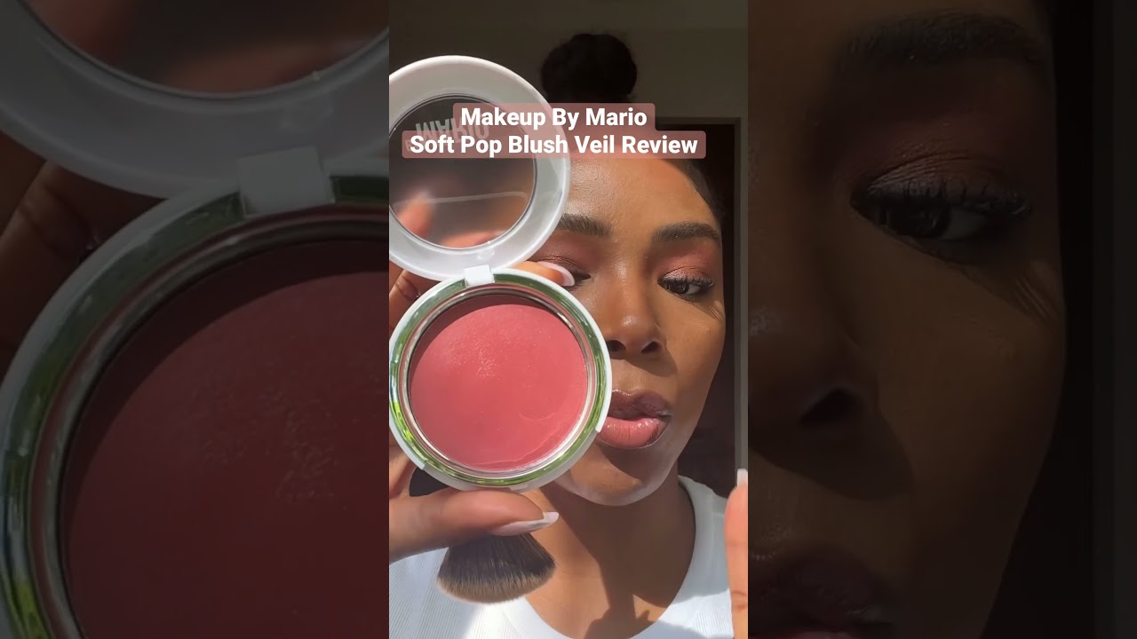 Makeup By Mario Soft Pop Plumping Blush Veil on dark skin 