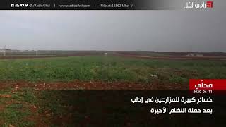 خسائر كبيرة للمزارعين في إدلب بعد حملة النظام الأخيرة