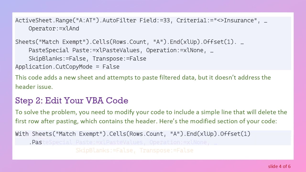 How to Efficiently Copy All Rows Except for the Header with VBA