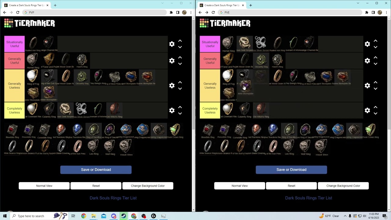 Dark Souls Rings Tier List PvP and PvE