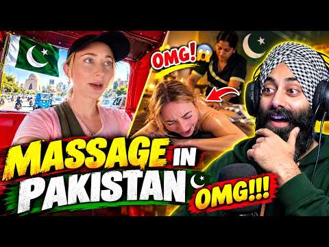Foreigner Girl Solo in Pakistan Rickshaw Rides, Shopping & Pakistani Massage | Indian Reaction