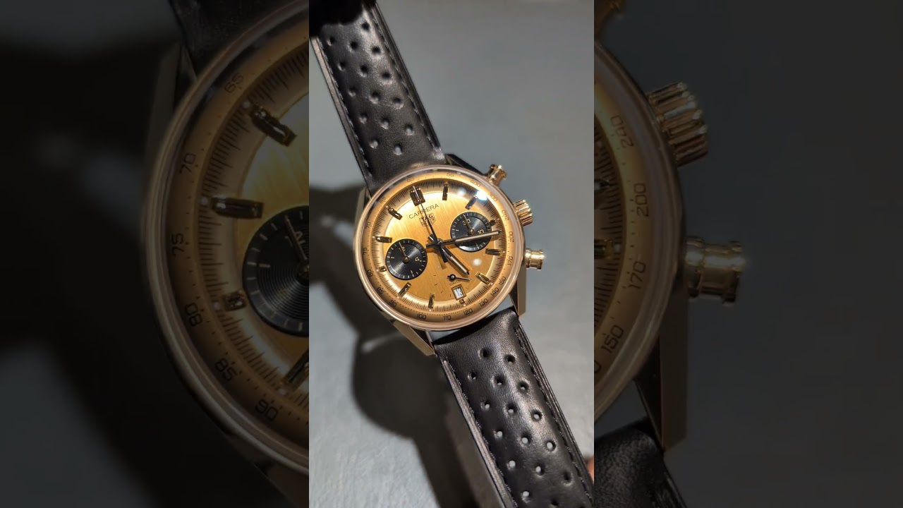 18K Gold Tag Heuer Carrera Glassbox 39mm 