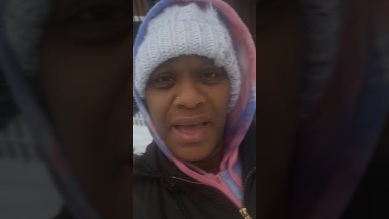 Snow storm in New York City the Bronx 