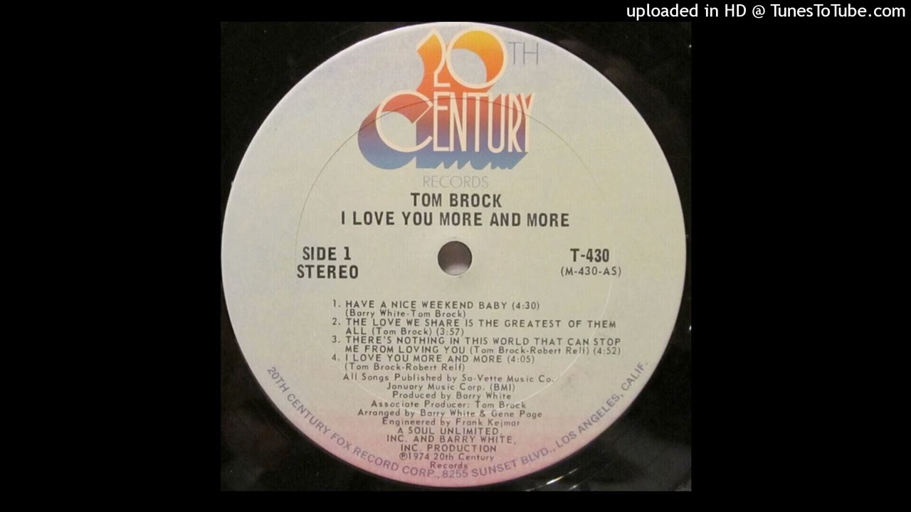 Tom Brock - There Is Nothing in This World That Can Stop Me From