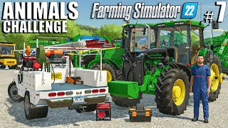 DISASTER! TRACTOR BROKE DOWN ON FIELD! | ANIMALS Challenge | Timelapse 7 | Farming Simulator 22