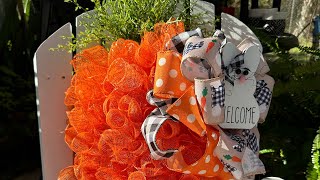 Celebrity Make This Easter Carrot Deco Mesh Wreath ( Dollar Tree Frame and Mesh!) Profile