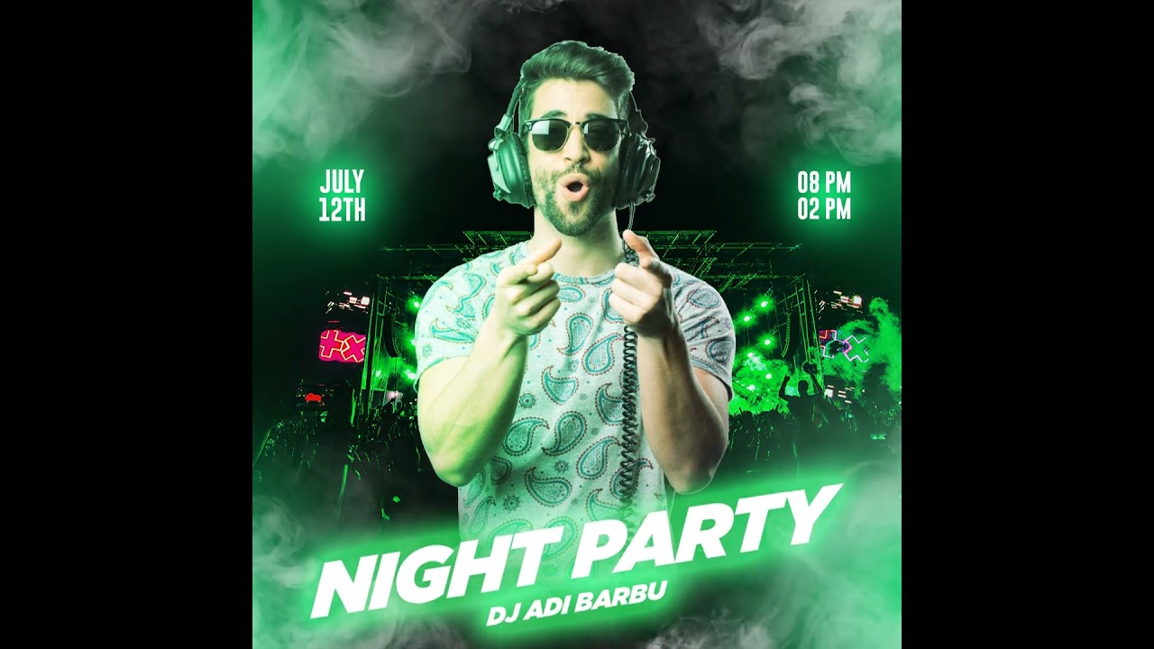Dj Night Party Flyer Design and animation