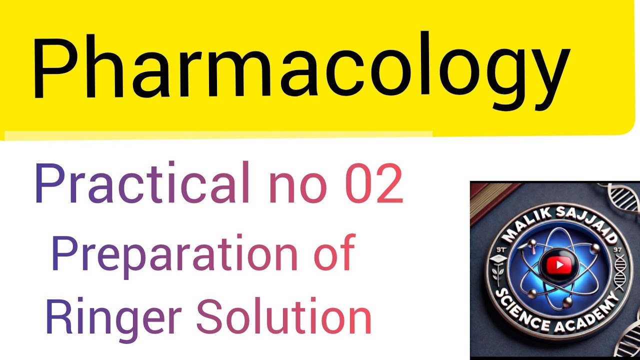 Preparing Ringer Solution Ringer solution, Ringer Lactate preparation, pharmacology practical No ...