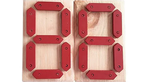 Roaring Cars | Wooden 7-Segment Digital Number Puzzle for Kids to Learn Numbers