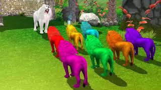 Fake Tiger and White Lion Animal Rescue in the form of Amazing Colourful Lions Story-Hindi Kahani. screenshot 5