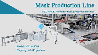 Fully automatic flat mask machine for producing kids masks