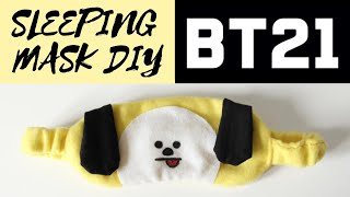Bt21 Easy Chimmy Sleeping Mask Diy & Template Bts