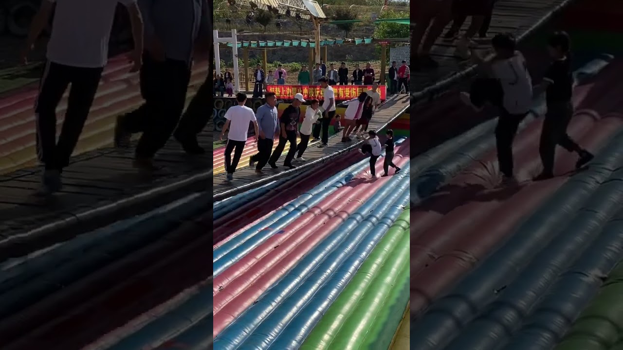 This Inflatable Bridge is Pure Madness! 