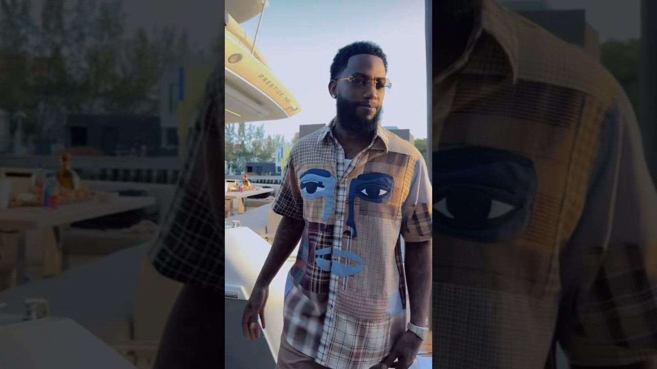 Gucci mane and his wife seen getting off yacht in Miami Florida 