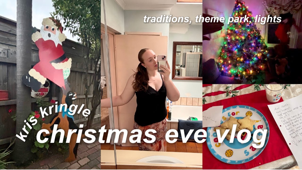 christmas eve vlog | adventure park, kris kringle, christmas lights