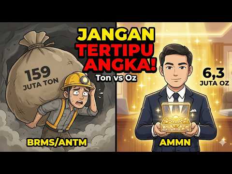 JANGAN TERJEBAK! Beda Cadangan "Ounce vs Ton" di Saham Emas (AMMN, ANTM, ARCI, BRMS, PSAB). SIMAK!