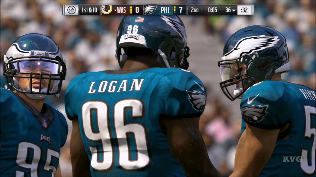 Madden NFL 17 - Washington Redskins vs Philadelphia Eagles | Gameplay (HD) [1080p60FPS]