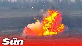 Ukrainian troops blow up Russian missile systems in HUGE explosions