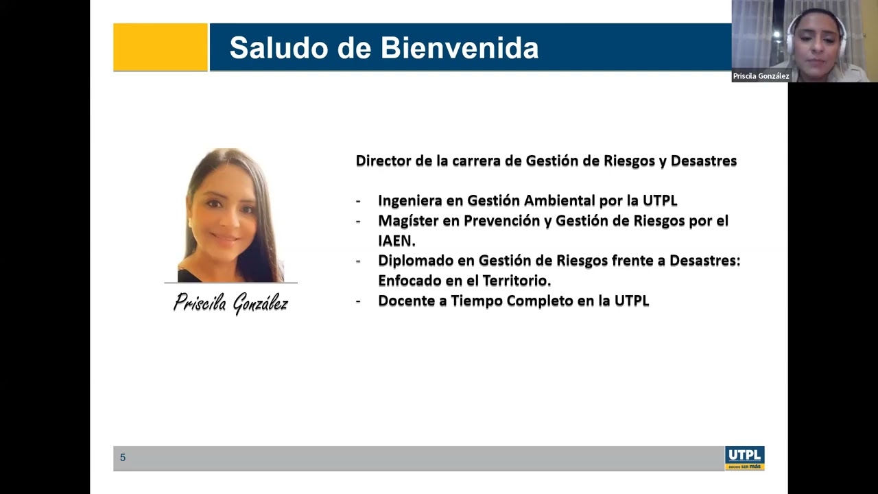 UTPL - Jornada de Orientación para la carrera de Gestión de Riesgos y Desastres