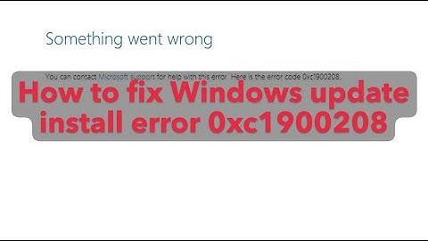 How to fix Windows 11 update install error 0xc1900208