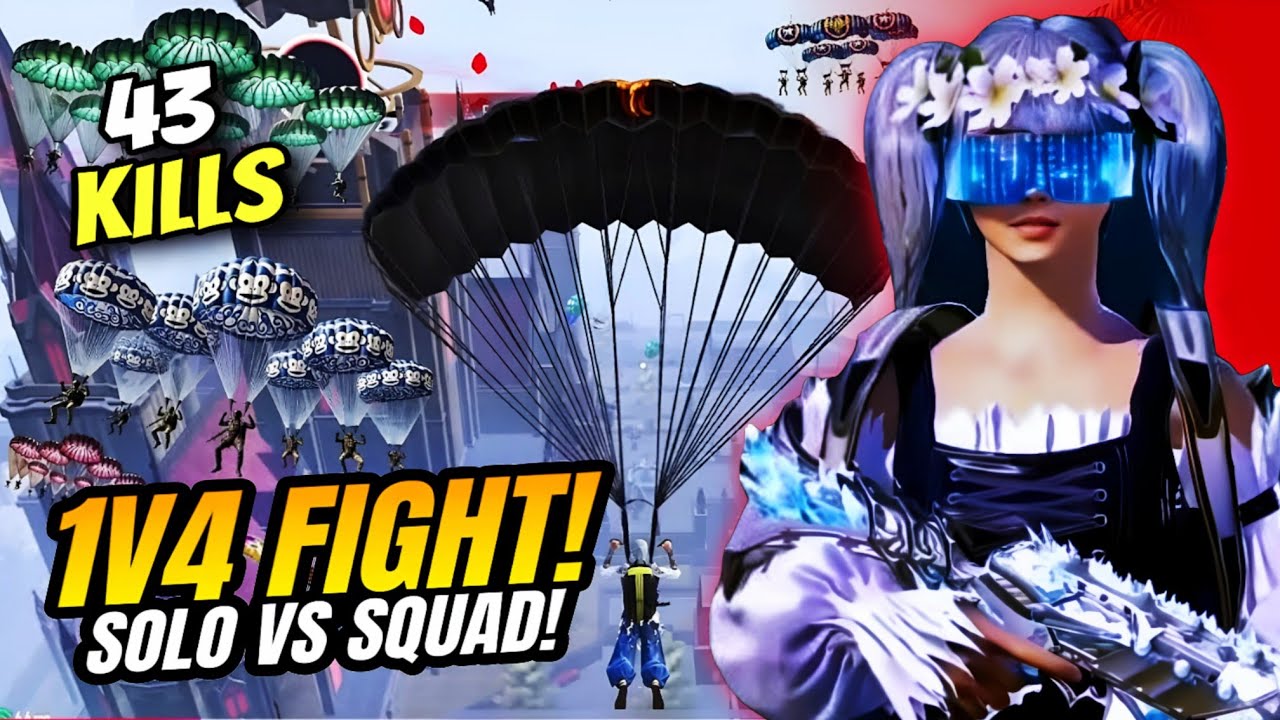43 Kills 👿 Best Solo vs Squad Aggressive 1v4 Clutch Gameplay | 120 FPS ...