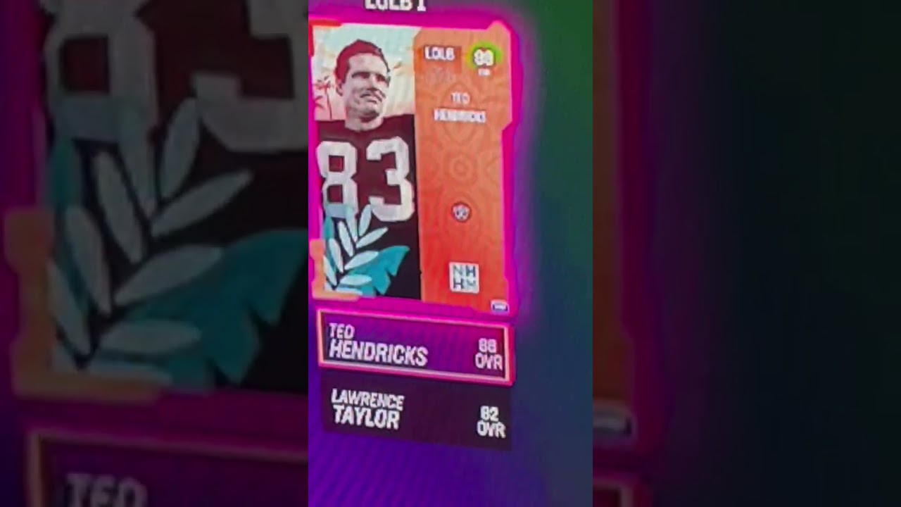 Found a MADDEN HACK!!! Ted Hendricks Lola card