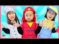 슈퍼히어로 어벤져스 하늘 도와줄게요 직업 변신놀이 구출놀이  baby pretend play Rescue Mission, video for kids with toys