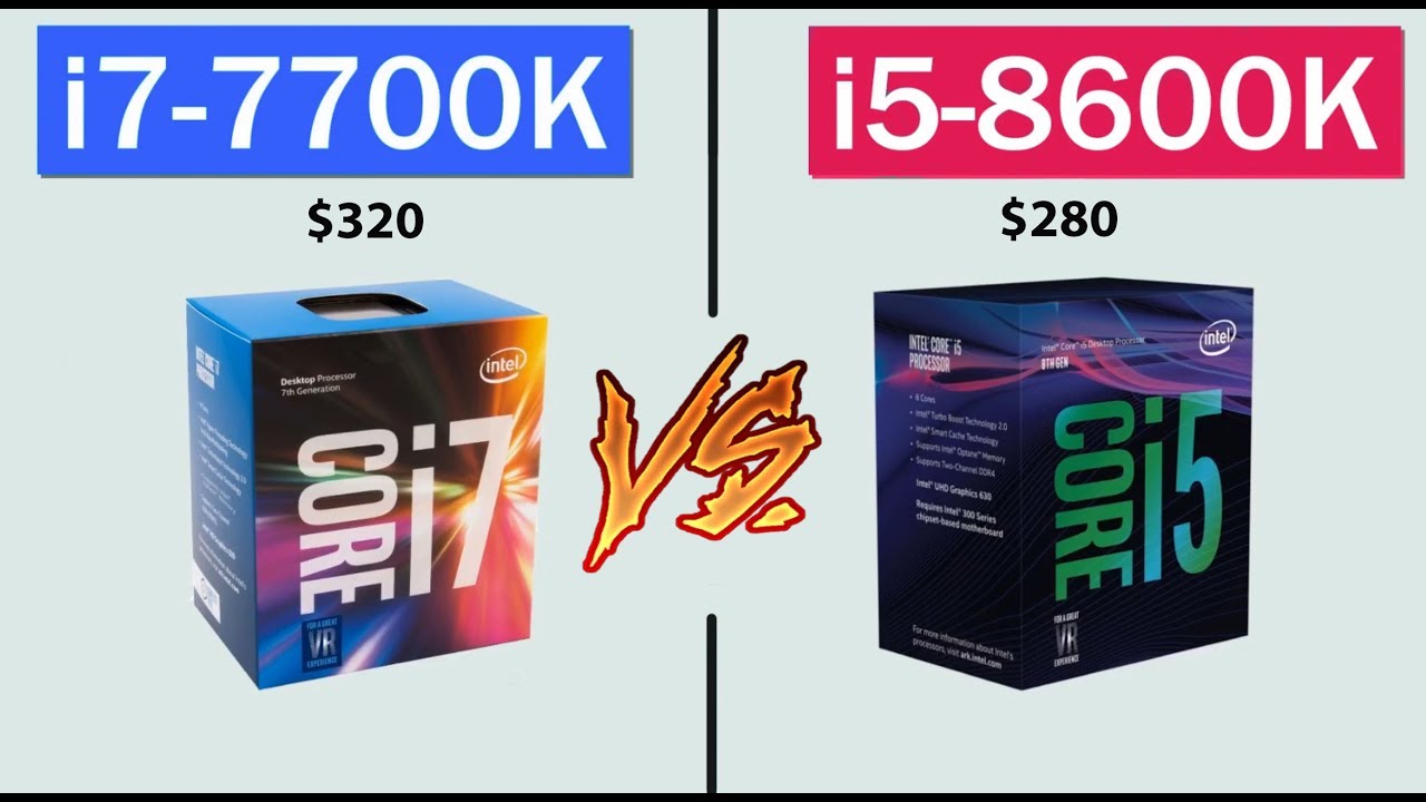 i7 7700k vs i5 8600k