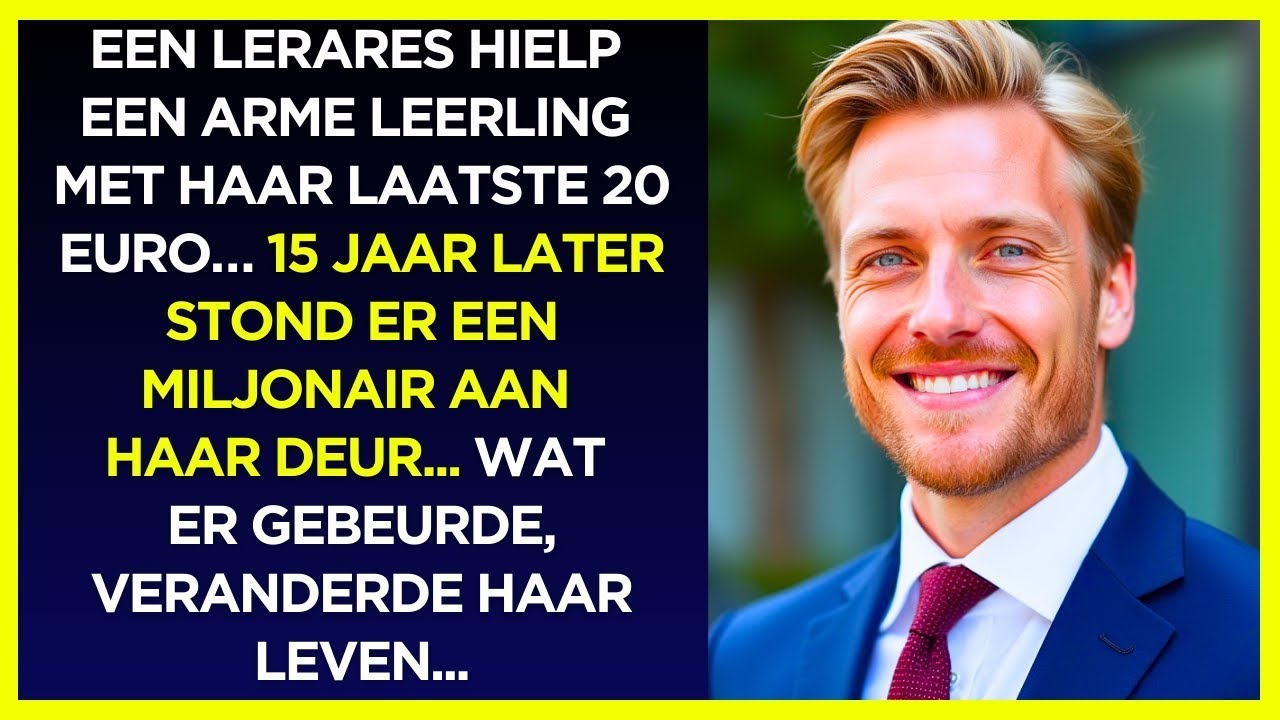 Lerares helpt arme student met zijn laatste 20 euro…15 jaar later staat de miljonair voor haar deur…