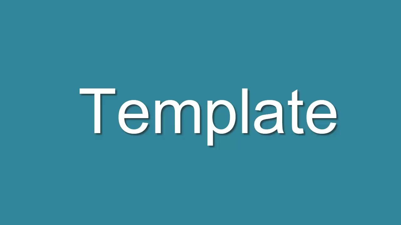 Template Video