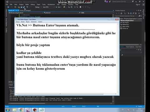 Vb.Net Enter Tuşuna Button Atama