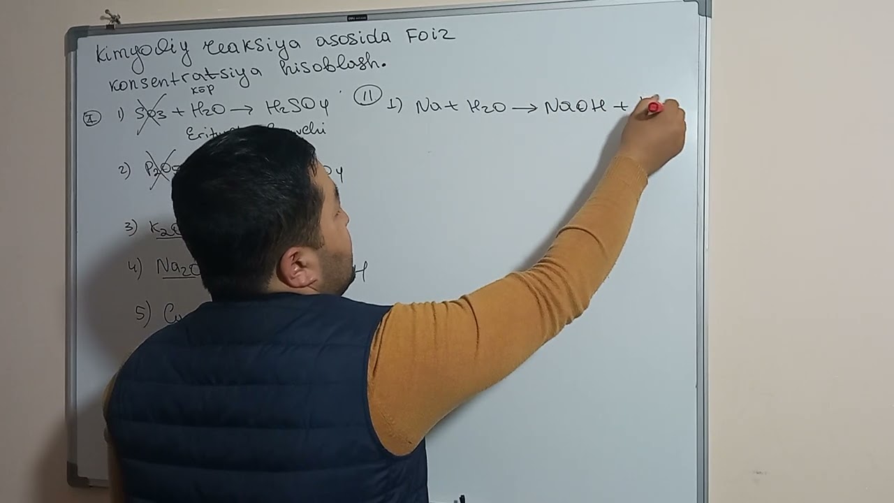 ERITMA FOIZIGA OID 2-DARS .REAKSIYA ASOSIDA FOIZ TOPISH.