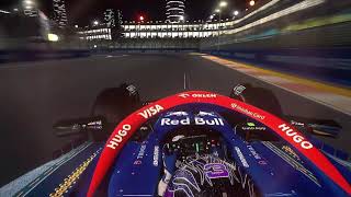 F1 2024 Visa Cash App RB VCARB01 at Marina Bay onboard lap screenshot 2
