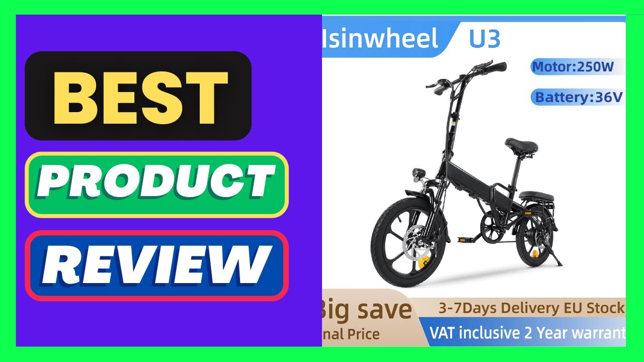 isinwheel U3 adult electric bike 250W motor 36V 7.8Ah battery city