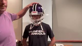 Adjusting a chin strap for football helmet