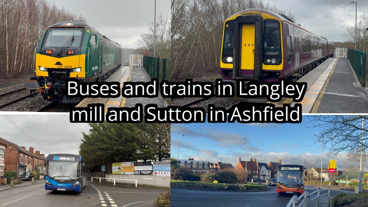 Buses and trains in Langley Mill and Sutton in Ashfield 