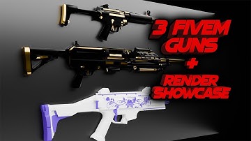 (TIMELAPSE) Making 3 FIVEM GUNS and Blender Showcase Render!!!