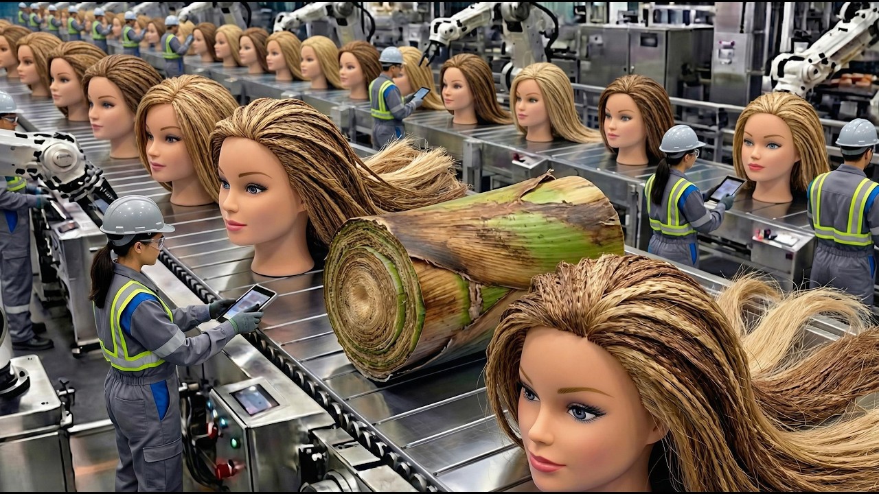Inside the Largest Wigs Factory — From Raw Banana Stem to Wigs (Full Process)