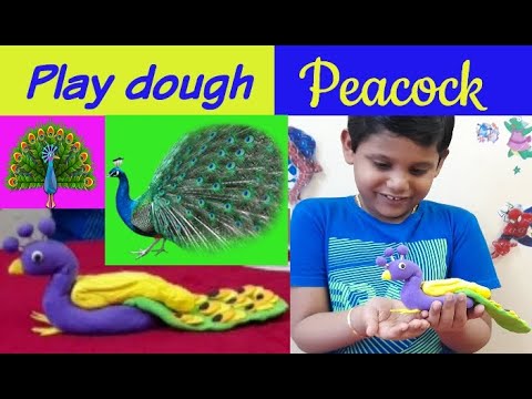 How to make a Peacock | Play dough modelling | Play doh peacock |Make ...