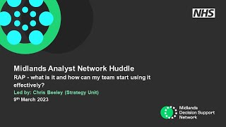 MAN Huddle: RAP - what is it and how can my team start using it effectively? - 09/03/23