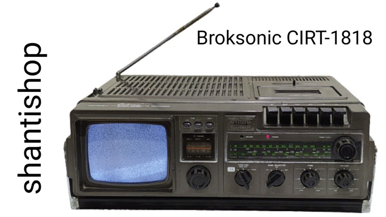 Vintage Broksonic CIRT-1818 universal TV radio cassette recorder