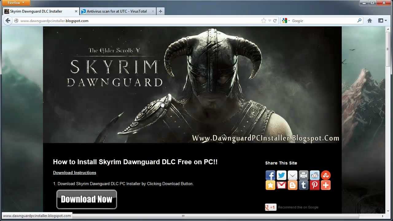 dawnguard skyrim pc download free