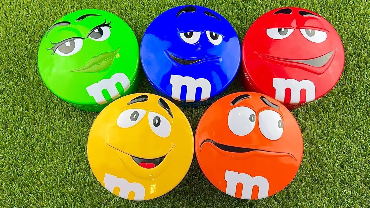 Satisfying Video | Fresh Unpacking Tasty Skittles and Chocolate M&M'S Candy From 8 Bright Tins ASMR