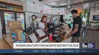 Las Vegas Arts District businesses shocked by overnight power shutoff
