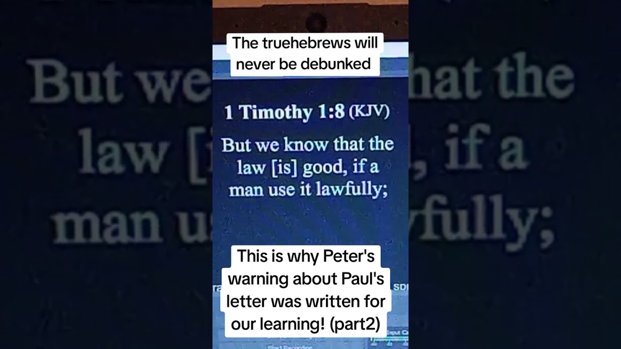 This is why Peter's warning about Paul's letter was written for our learning! (part2)