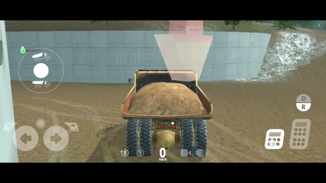 Big dump truck loading unloading work 