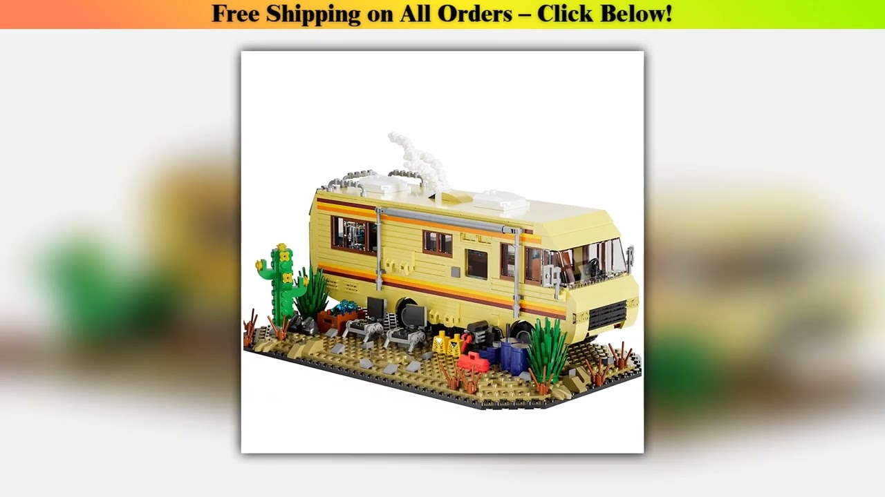Technical Breaking Bad RV Adventure Camper Bus Car Model Building Blocks Fit Car Vehicle Assemble