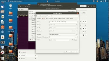 how to create hotspot in ubuntu and change the username and password